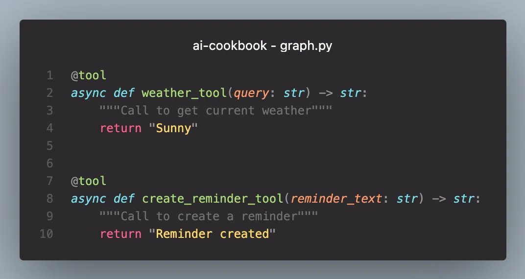 ai-cookbook reminder code