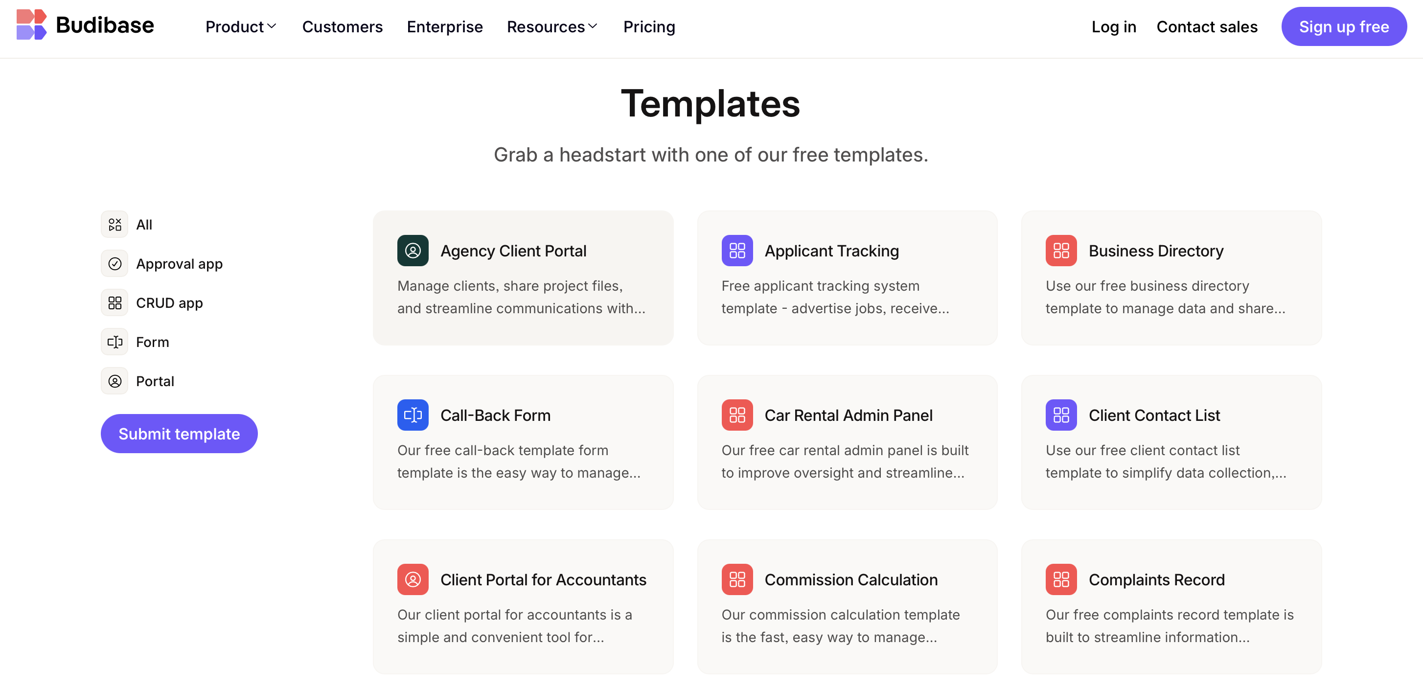 Budibase templates