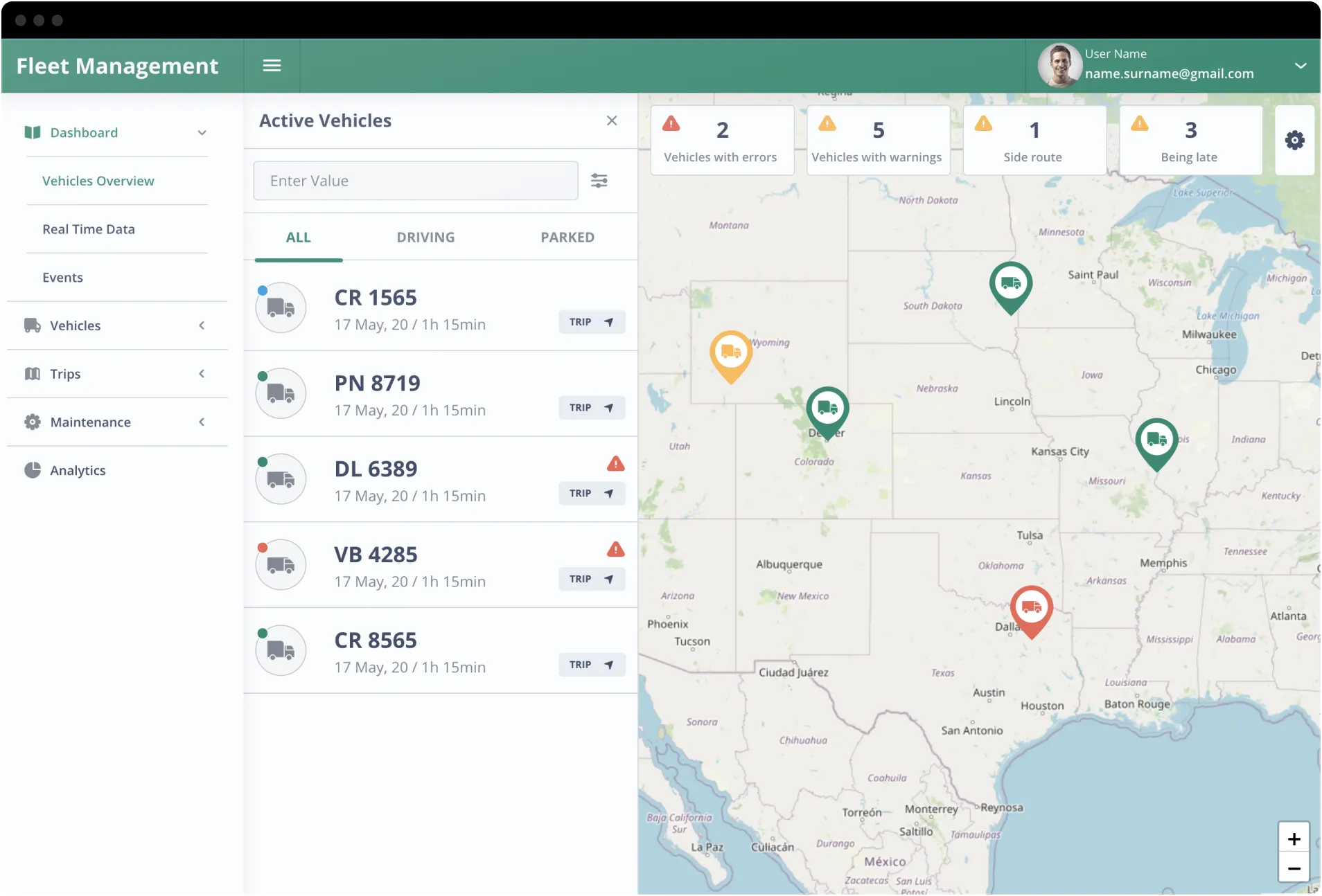 Fleet management template