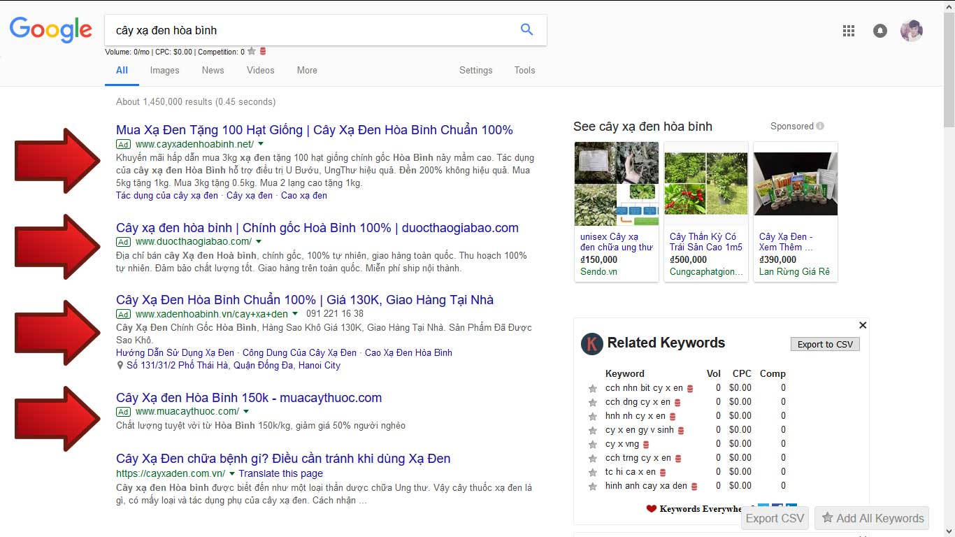 Chạy quảng cáo Adwords cho ngành Nông Sản Giá Rẻ Nhất 1
