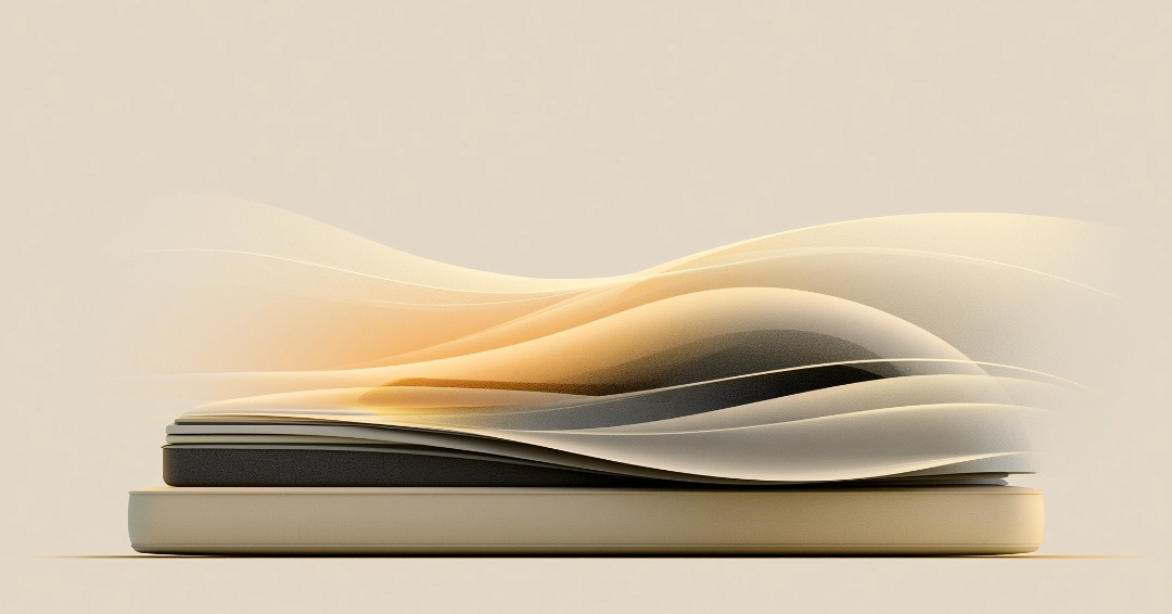 An illustration of a mattress showing different layers