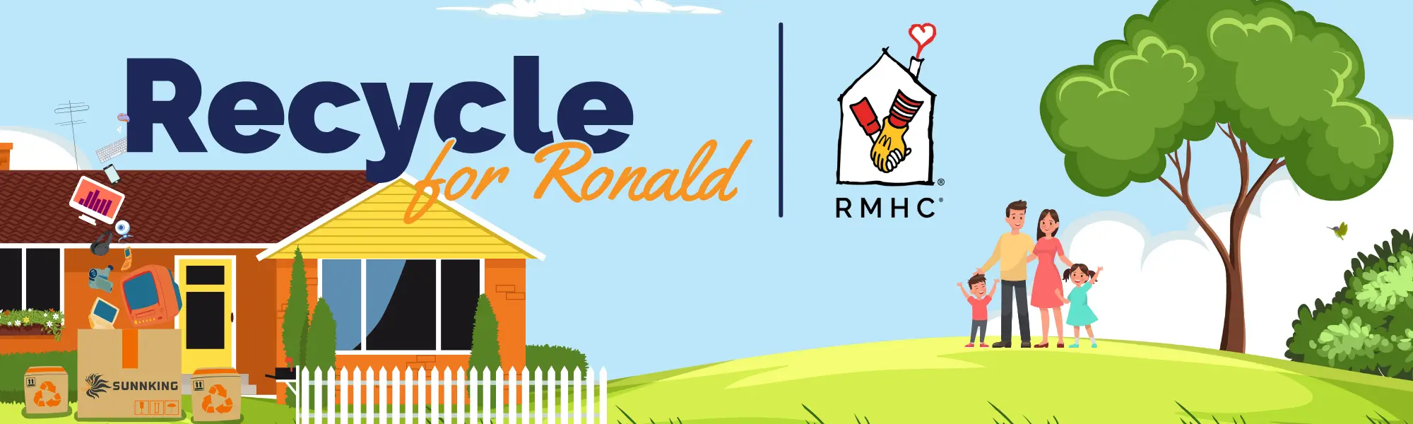 Join us as we recycle e-waste in support of families in need of housing while their children get the medical care they need. 