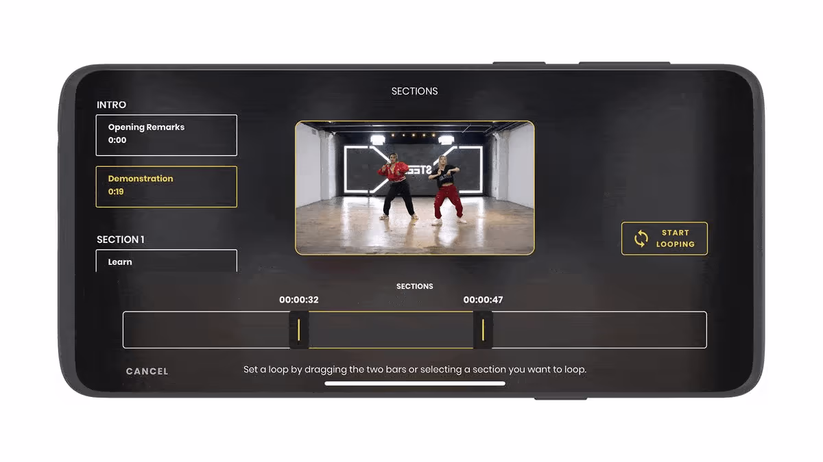 Use looping to practice any part