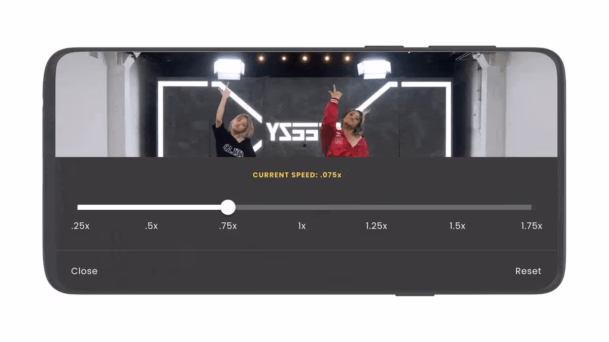 Slow down the class to your pace