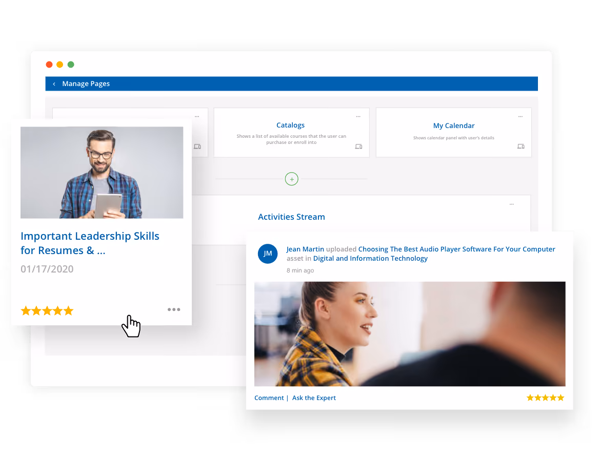 Docebo's HR LMS dashboard screenshot