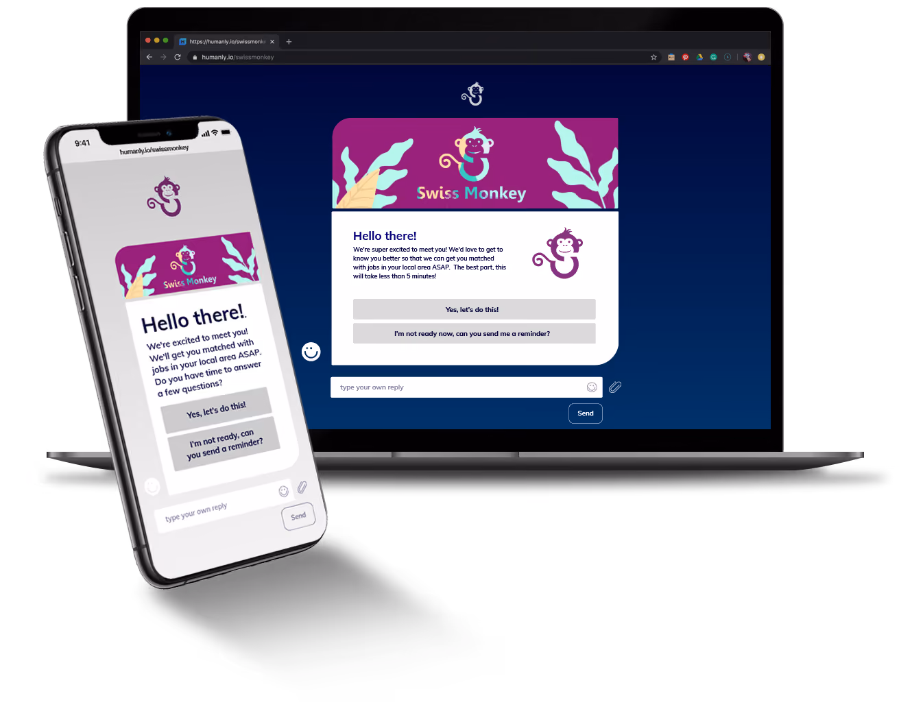 Humanly ai recruiting software on desktop and mobile