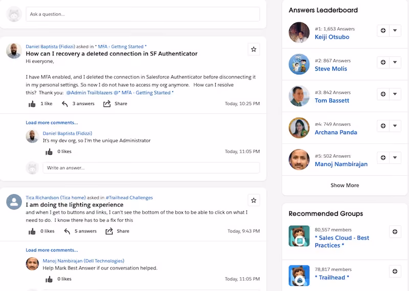 Salesforce Trailblazer Community