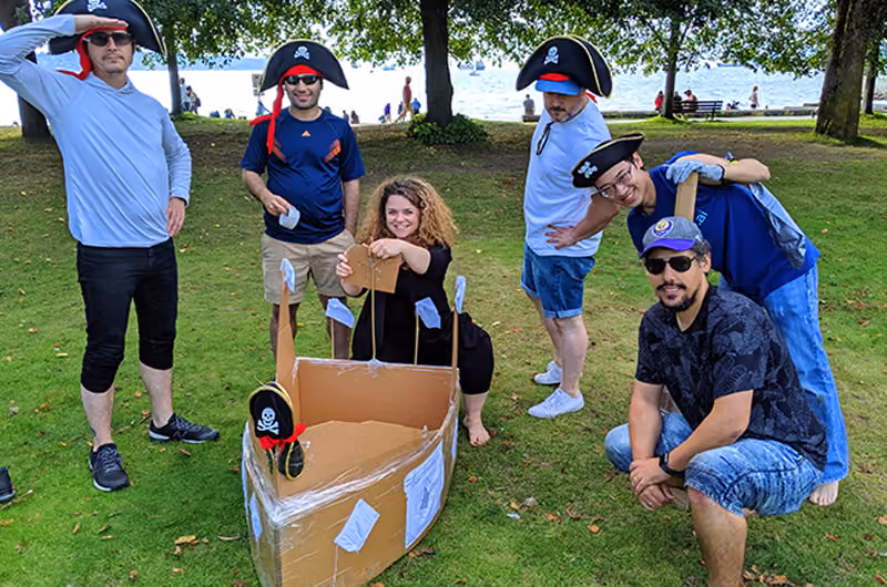 Cardboard Boat Building Challenge is an easy yet fun team-building activity for work