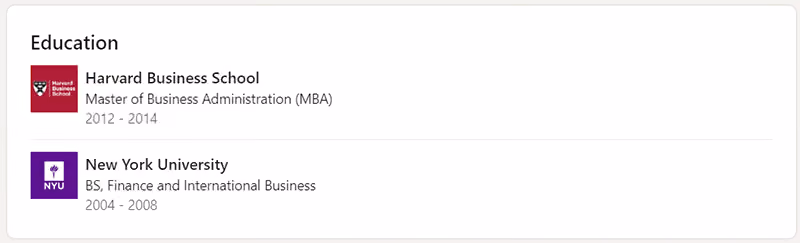 LinkedIn-education-section
