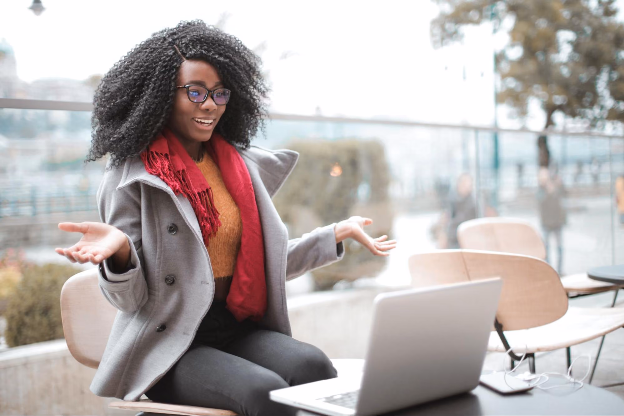 Candidate asking questions about the position during a video interview