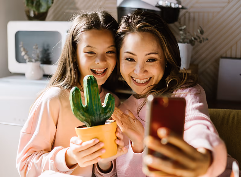 Employee spending paid time off with family.
