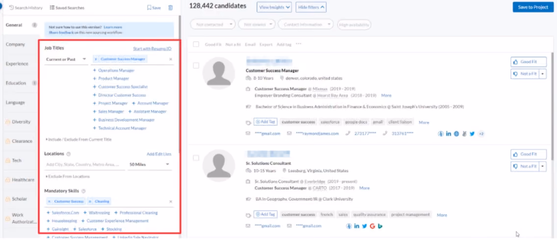 Example of a resume parsing tool.