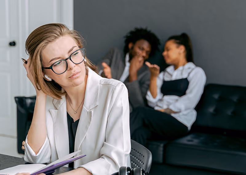 Recruiters discussing a job candidate.