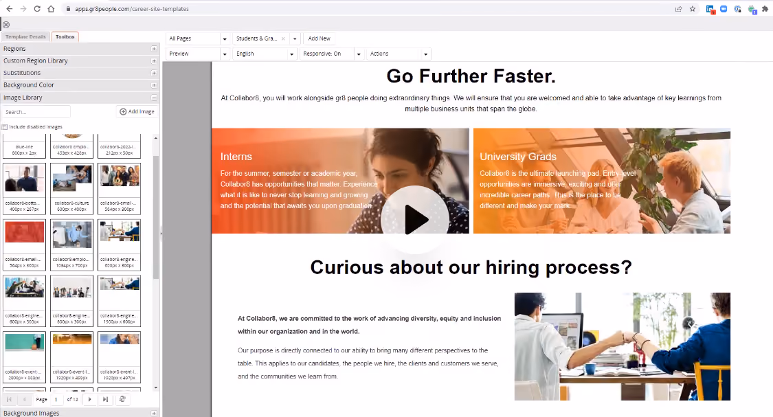 GR8 People virtual career fair platform screenshot