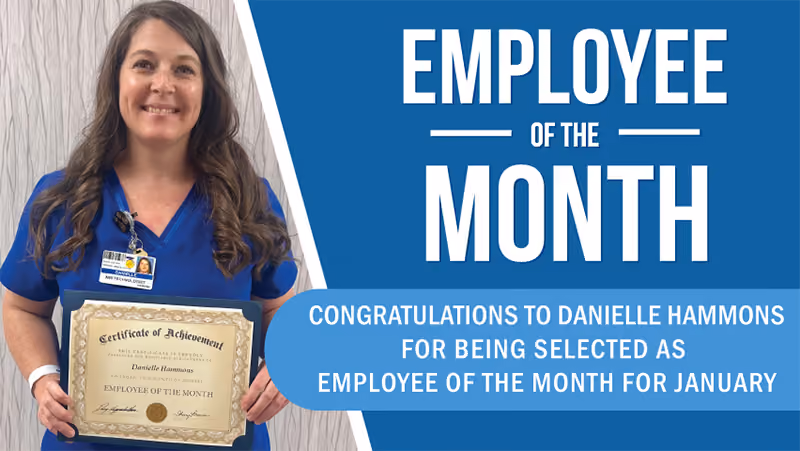 An example of an Employee of the Month social media post.