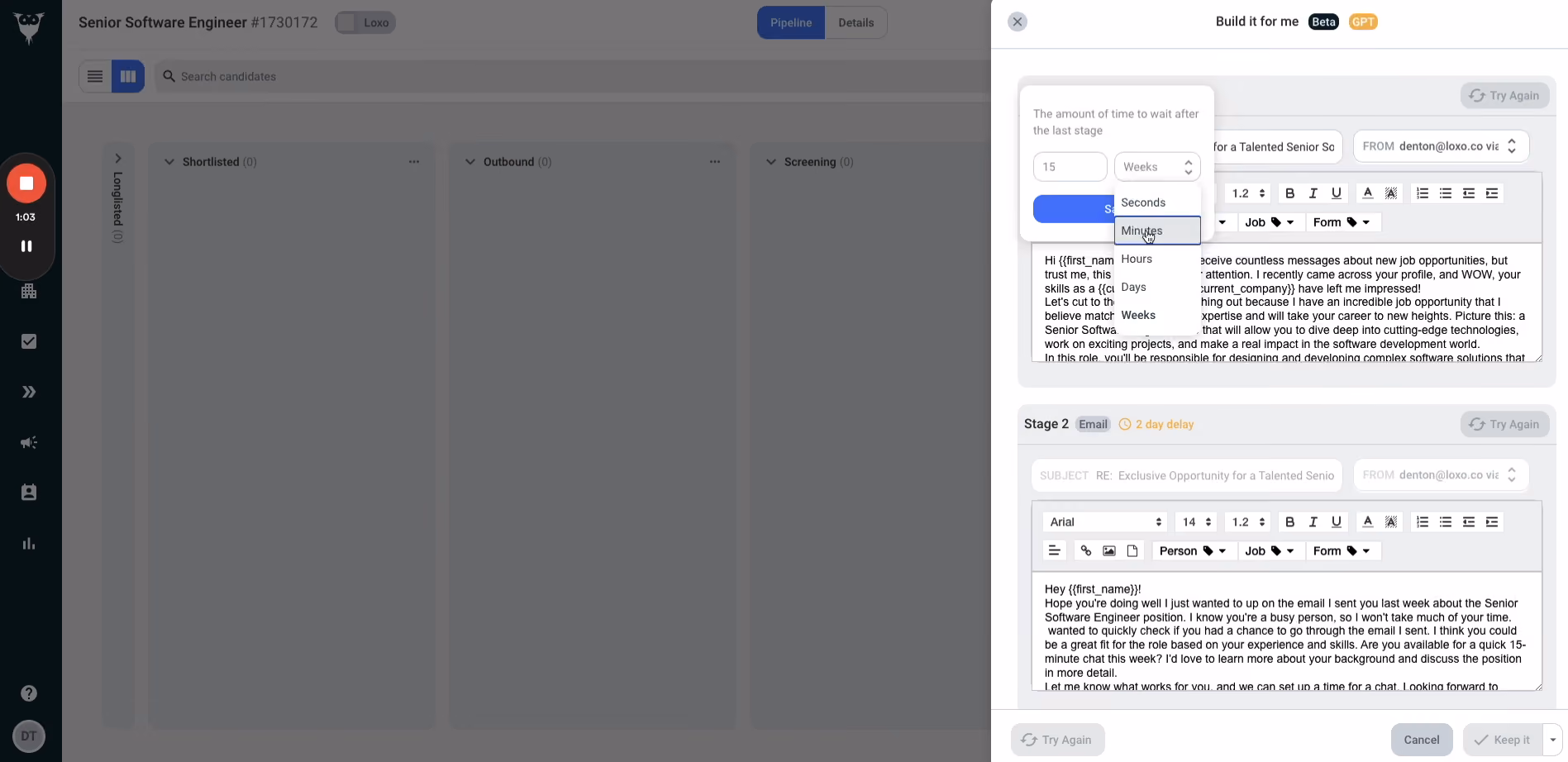 Loxo-recruitment-marking-software-screenshot