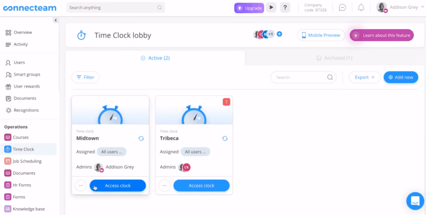 Connecteam healthcare workforce software screenshot
