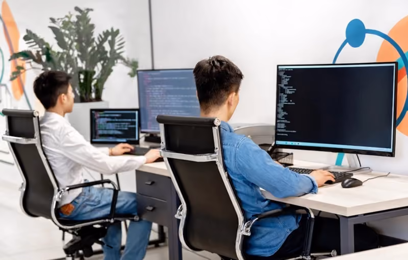 software developers working on their computers