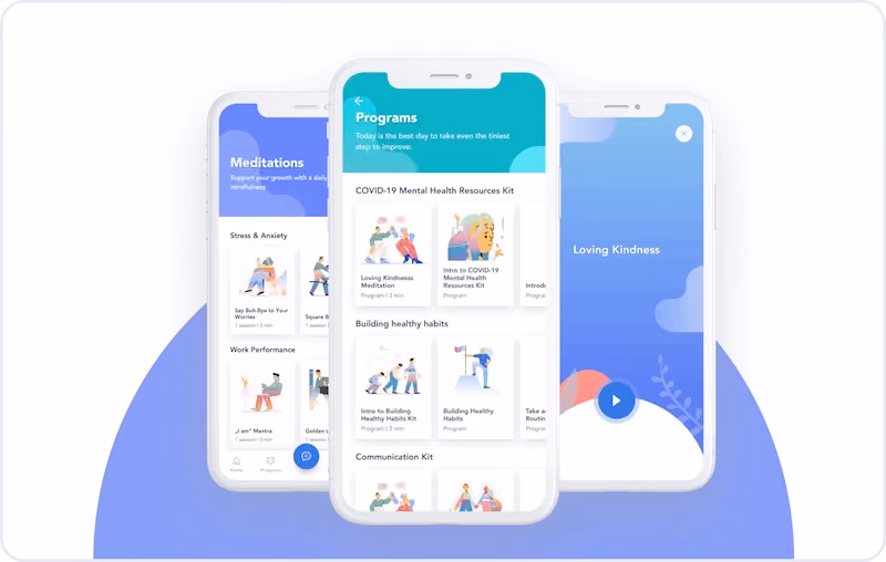 Modern Health mobile app screenshots