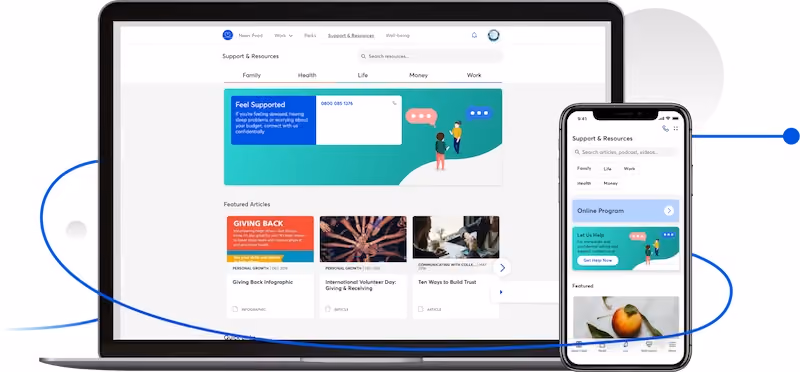 Lifeworks website and mobile application