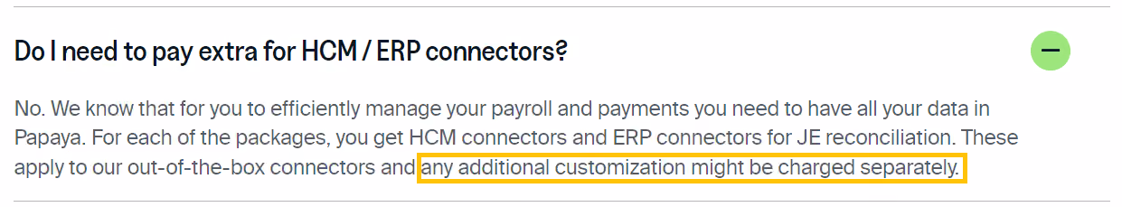 Some payroll software charges for select integrations
