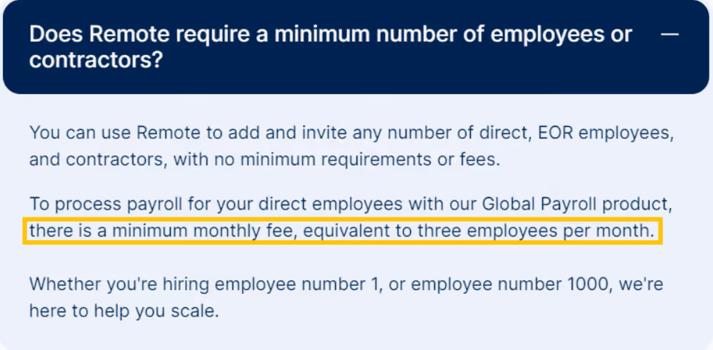 Many payroll software vendors require minimum monthly fees