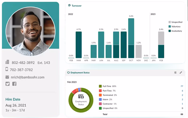 An Bamboo HR HRIS employee profile