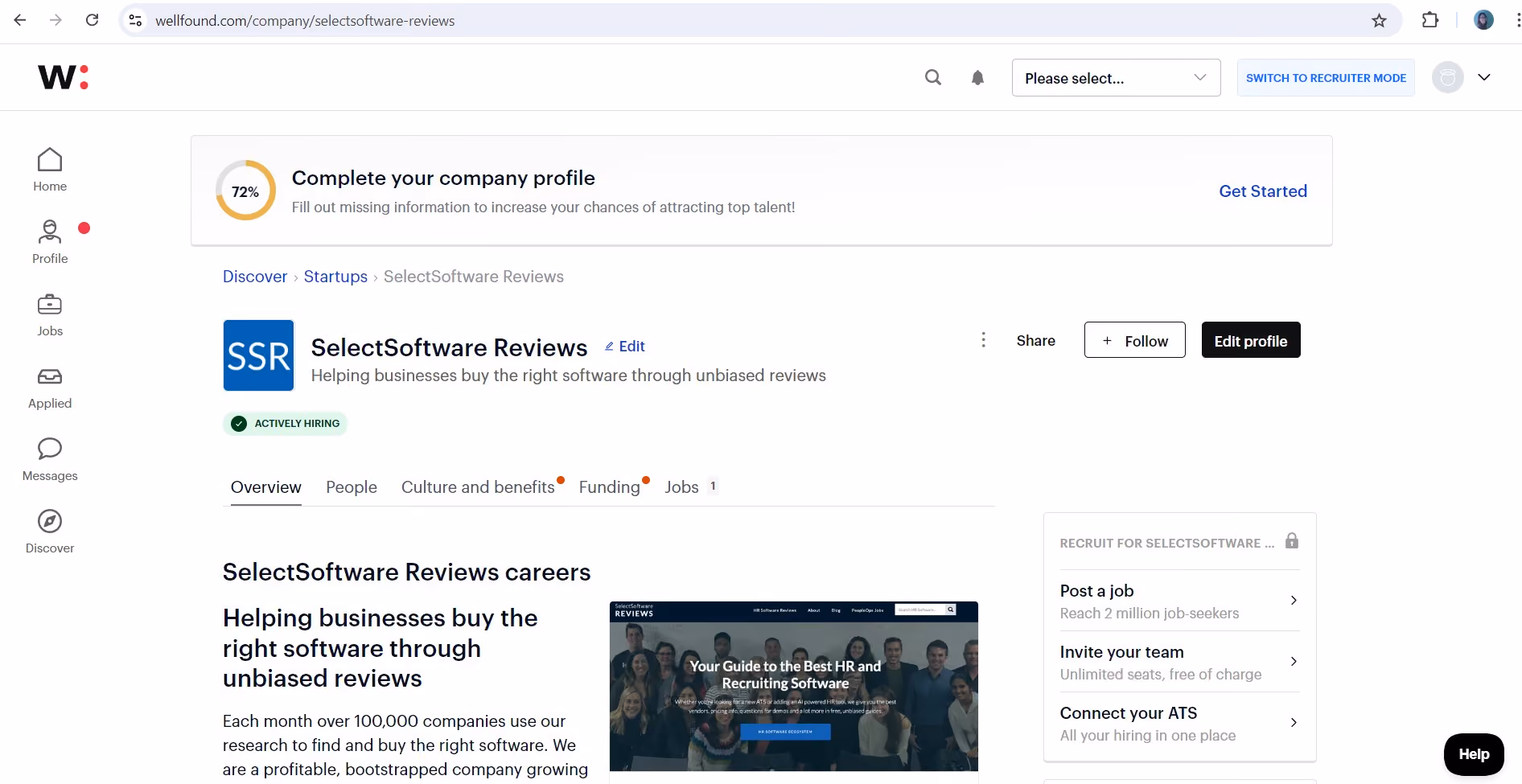 Free-ATS-for-startup-Wellfound