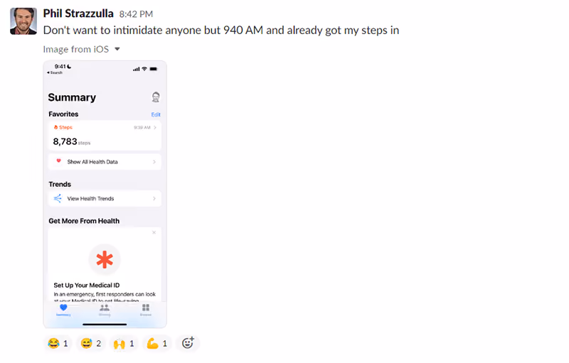 A-screenshot-from-the-SSR-wellness-challenge-Slack-thread-employee recognition-program-example