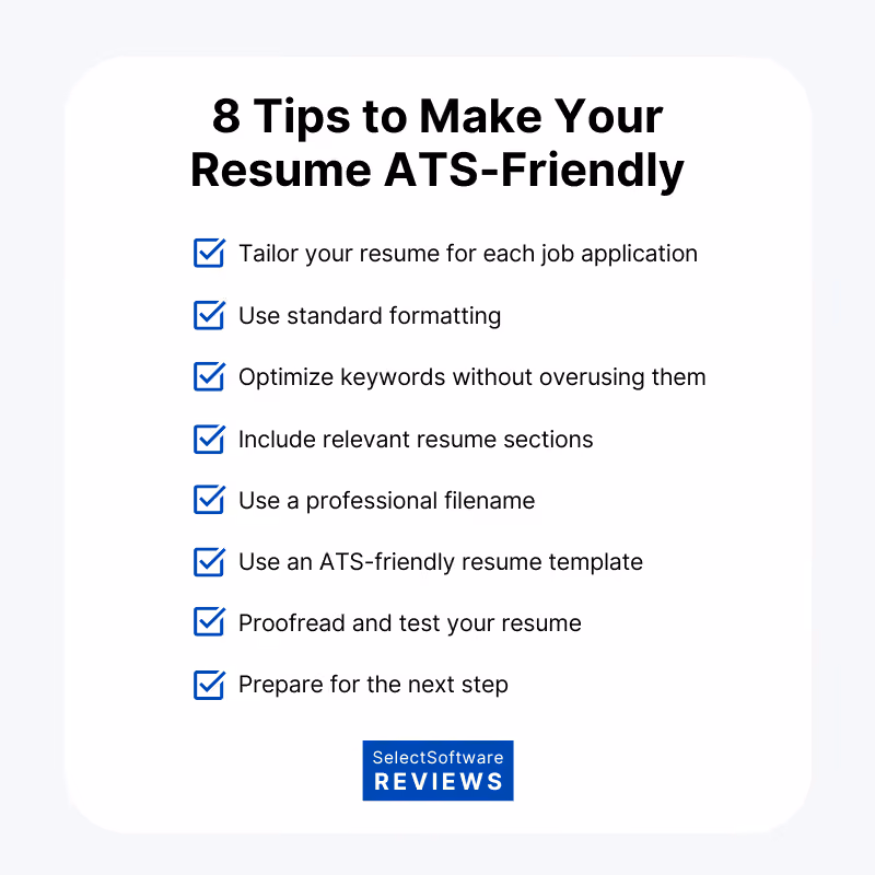 8 tips to make resume ats friendly