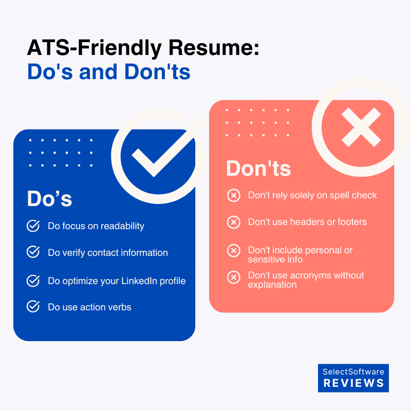 ATS-Friendly Resume Tips Do's and Don'ts for Job Seekers