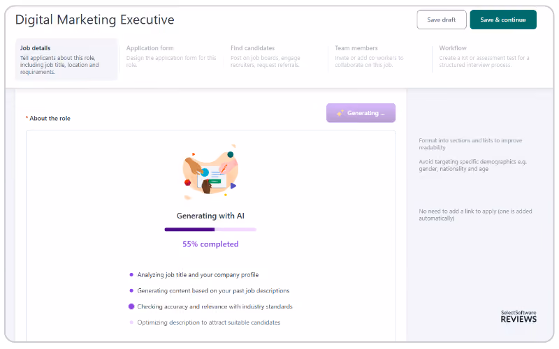 ATS benefits include automated workflows