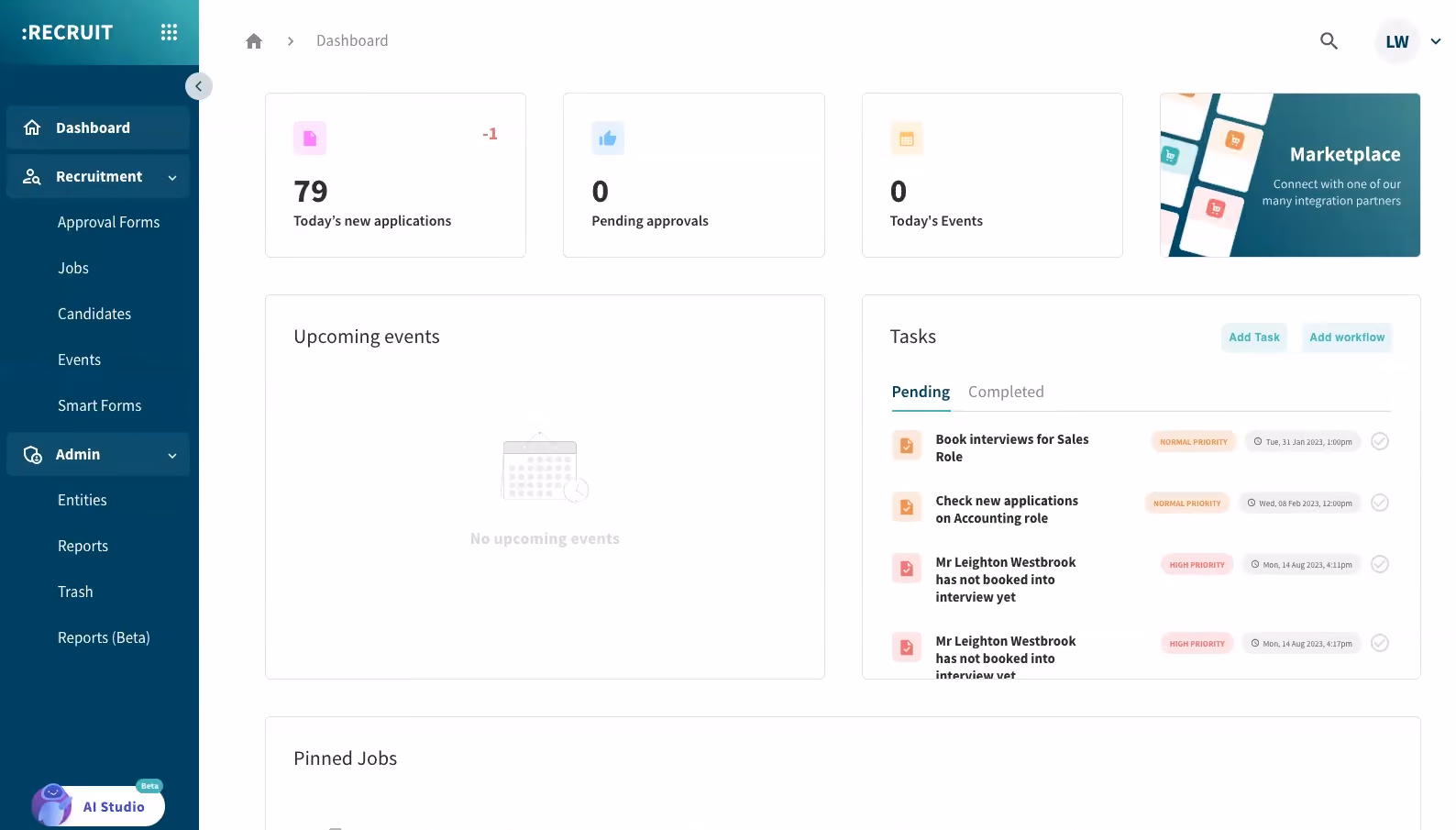 Scout Talent hiring software screenshot