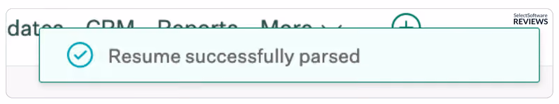 Most ATS provide a resume parser