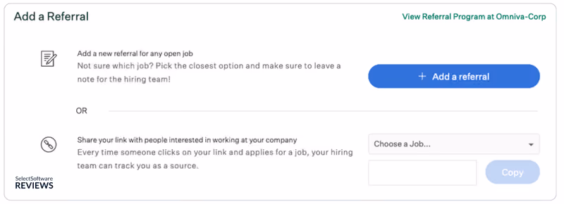 Your ATS question should include whether the vendor has a referral feature