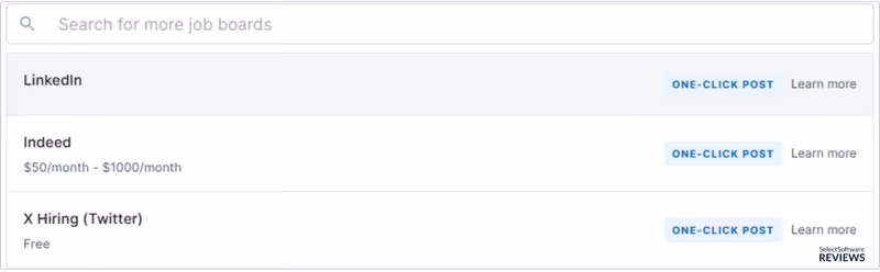 In most cases user can post jobs to multiple job boards directly from the ATS user interface