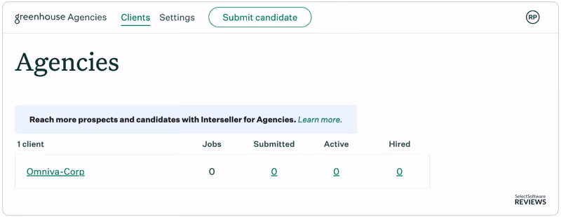 ATS like Greenhouse support recruitment agency users