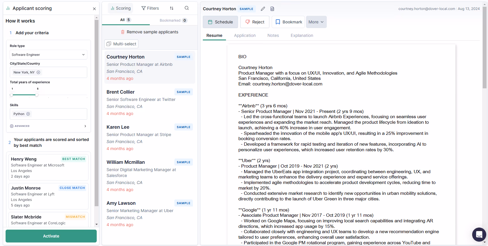 Modern ATS systems now allow for intelligent matching of requisition requirements to resumes