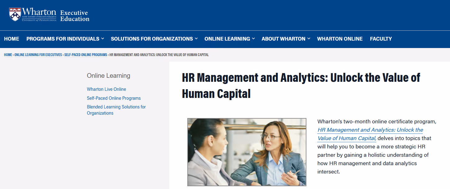 HR Management and Analytics Certification