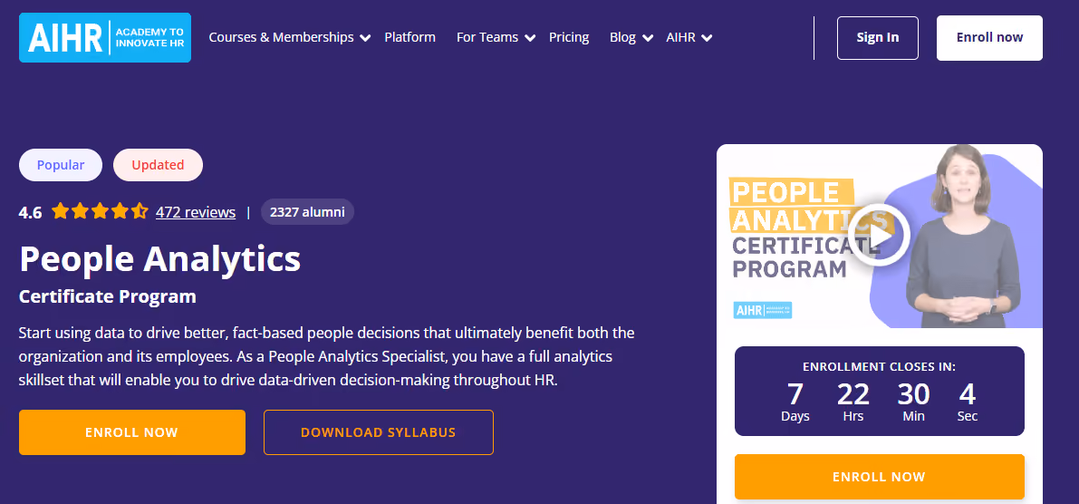 People Analytics Certificate Program