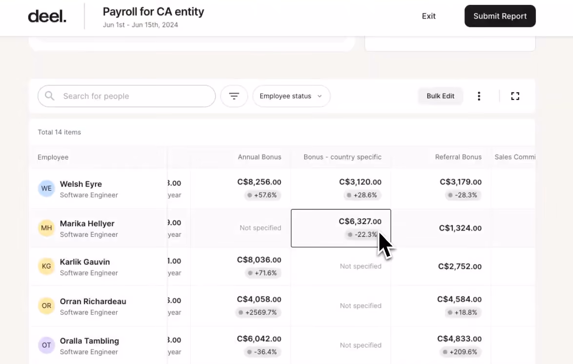 Deel global payroll platform