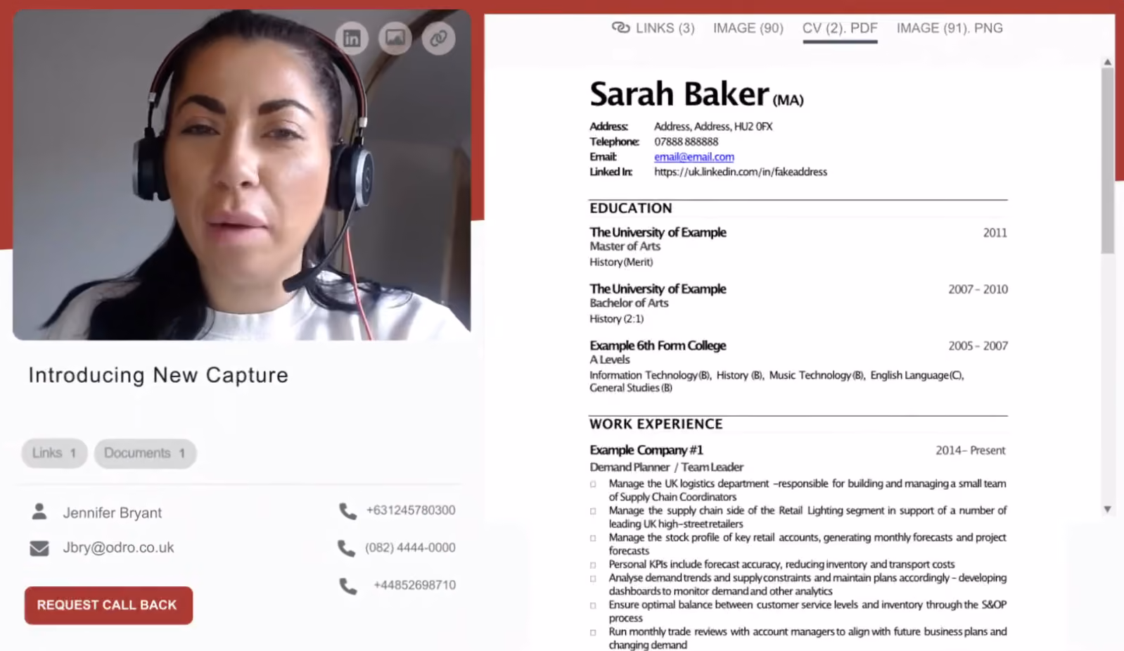 Ordo talent dashboard