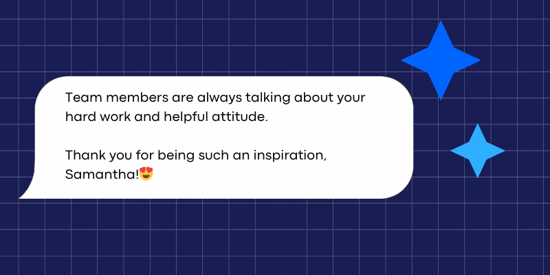Shoutout Examples on Team Work & Involvement