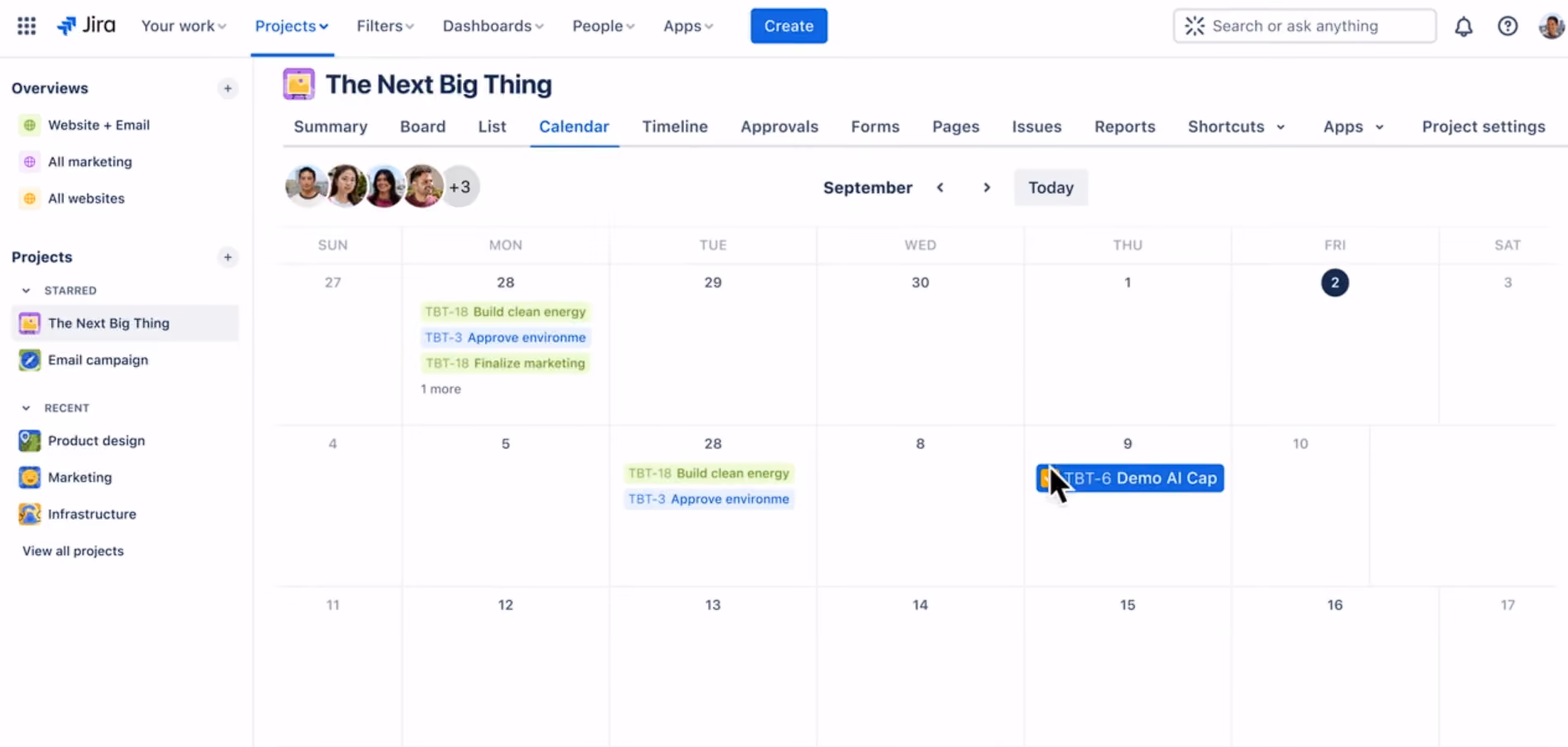 project management software Jira dashboard