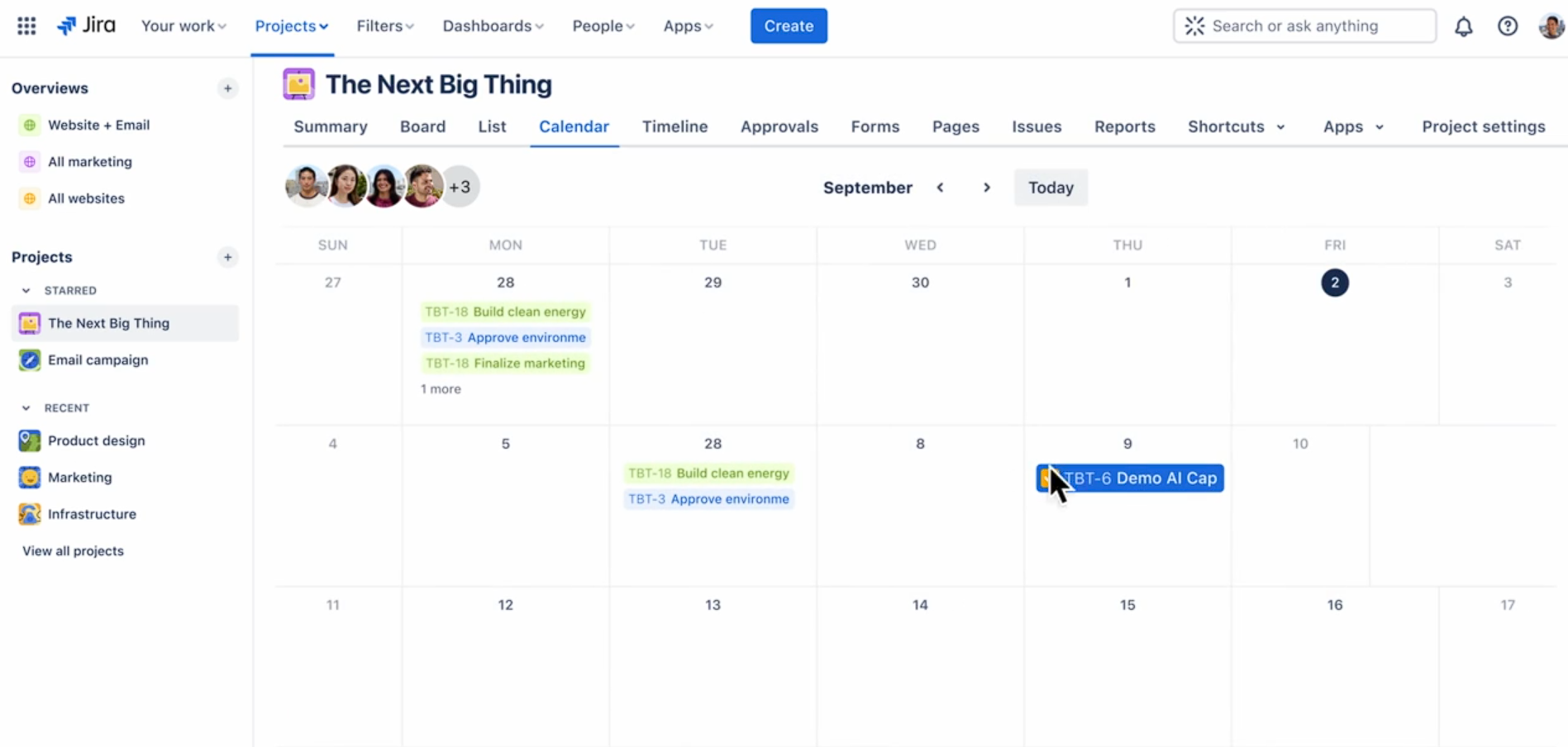 project management software Jira dashboard