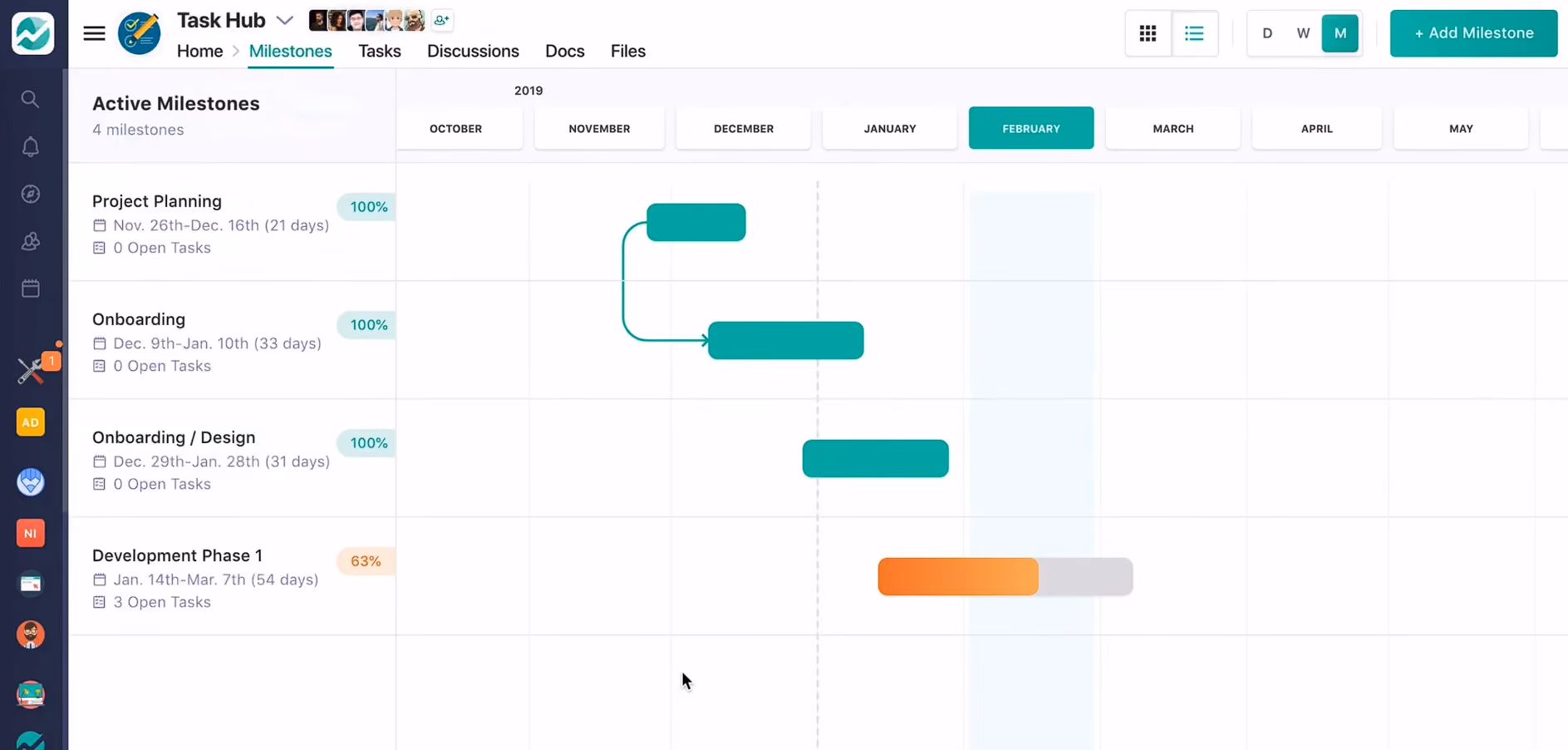 Nifty project management software screenshot
