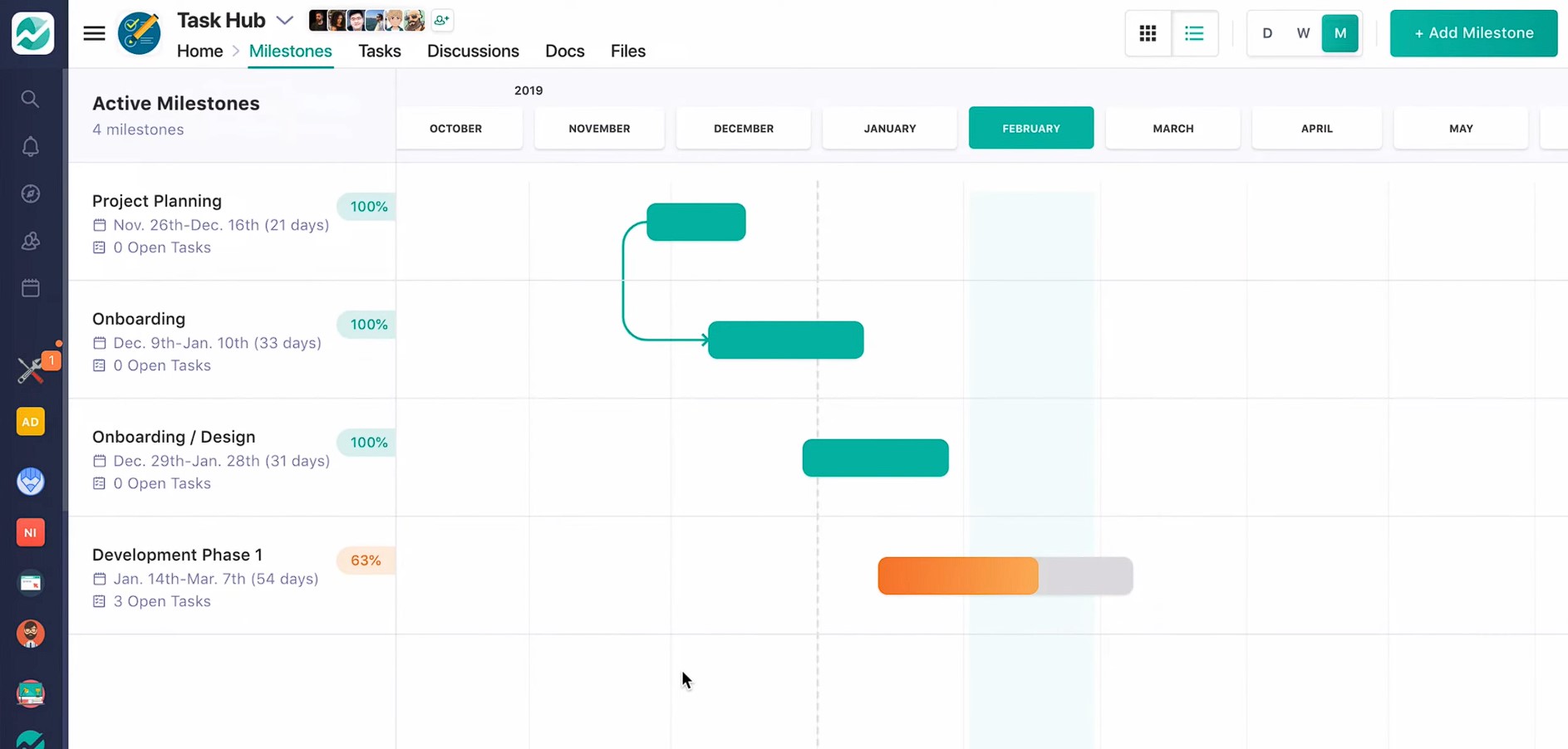 Nifty project management software screenshot