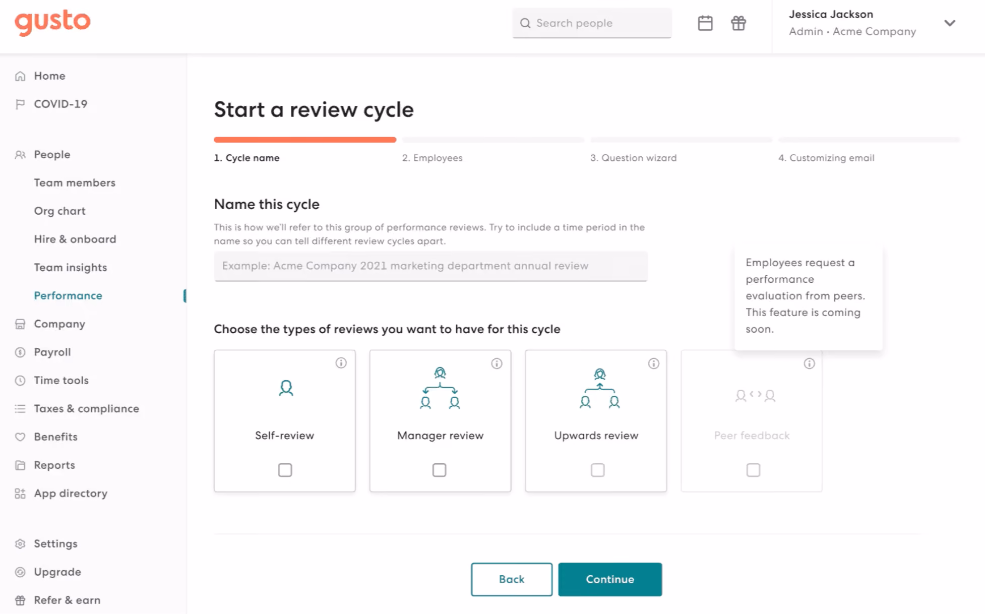 Gusto dashboard - Simplify HR management with the best employee management software