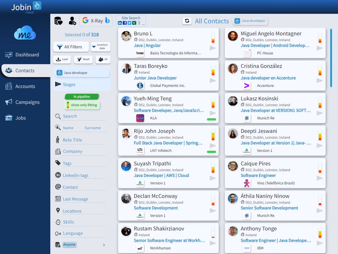 Jobin.cloud talent sourcing platform
