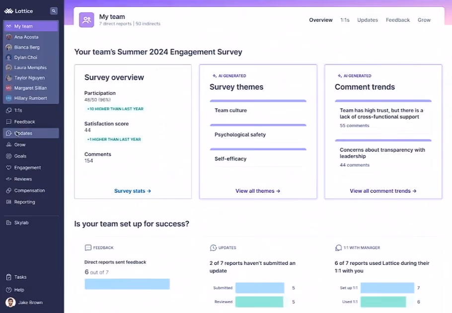 Lattice employee engagement platform screenshot